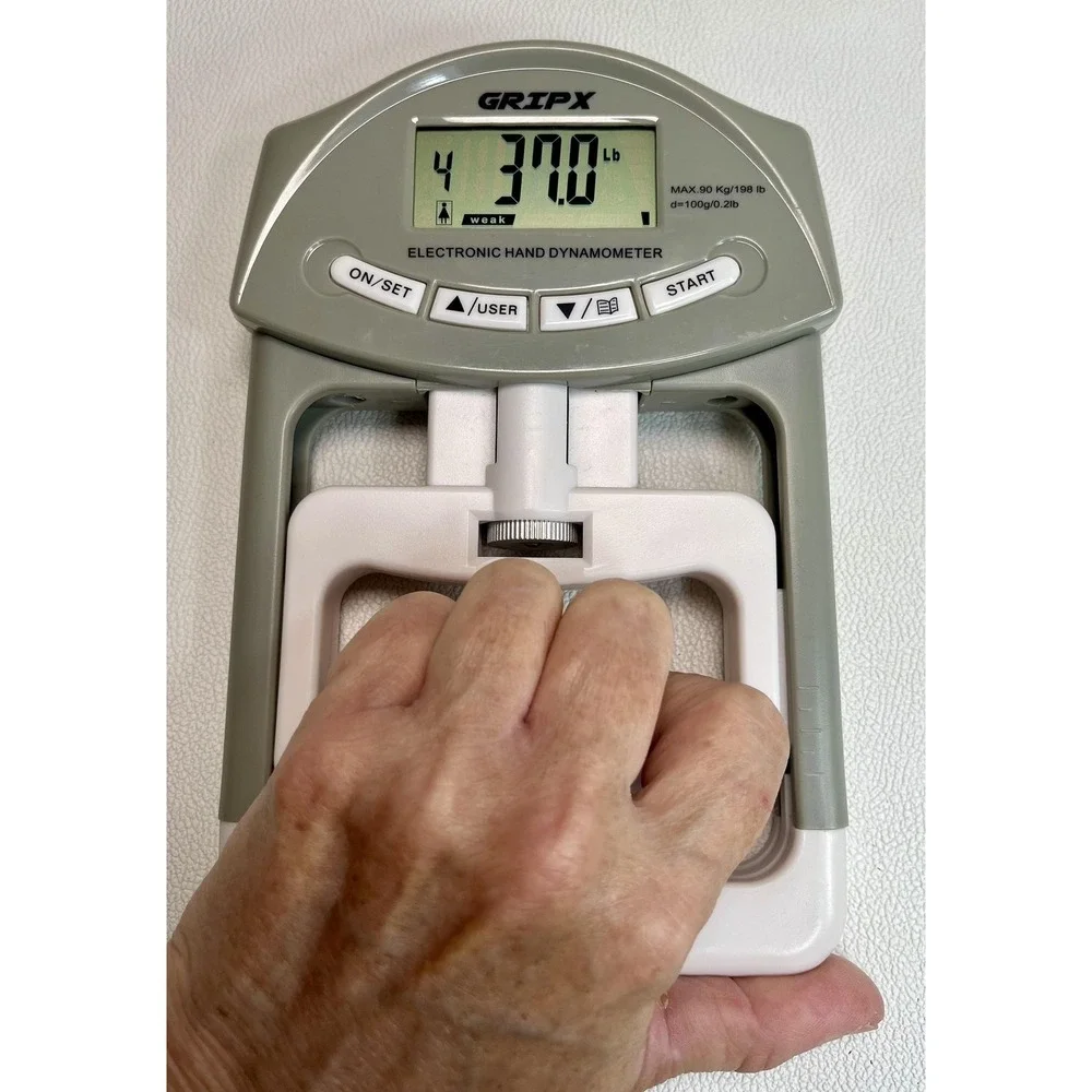 GRIPX Electronic Hand Dynamometer Grip Strength Tester 198 lb LCD Fitness‎ Tool
